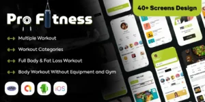 Prefit - Fitness And Home Workout - Flutter Templa Prefit - Fitness & Home Workout, Gym Workout Plan Tracker, manage diet plan, Flutter full application with Admin Panel